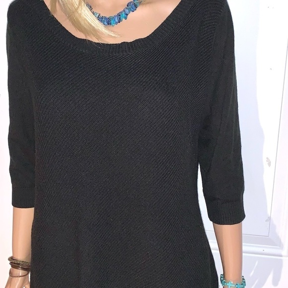 New York & Company outfit black sweater size XL curvy boot cut jeans size 12 - Picture 4 of 15